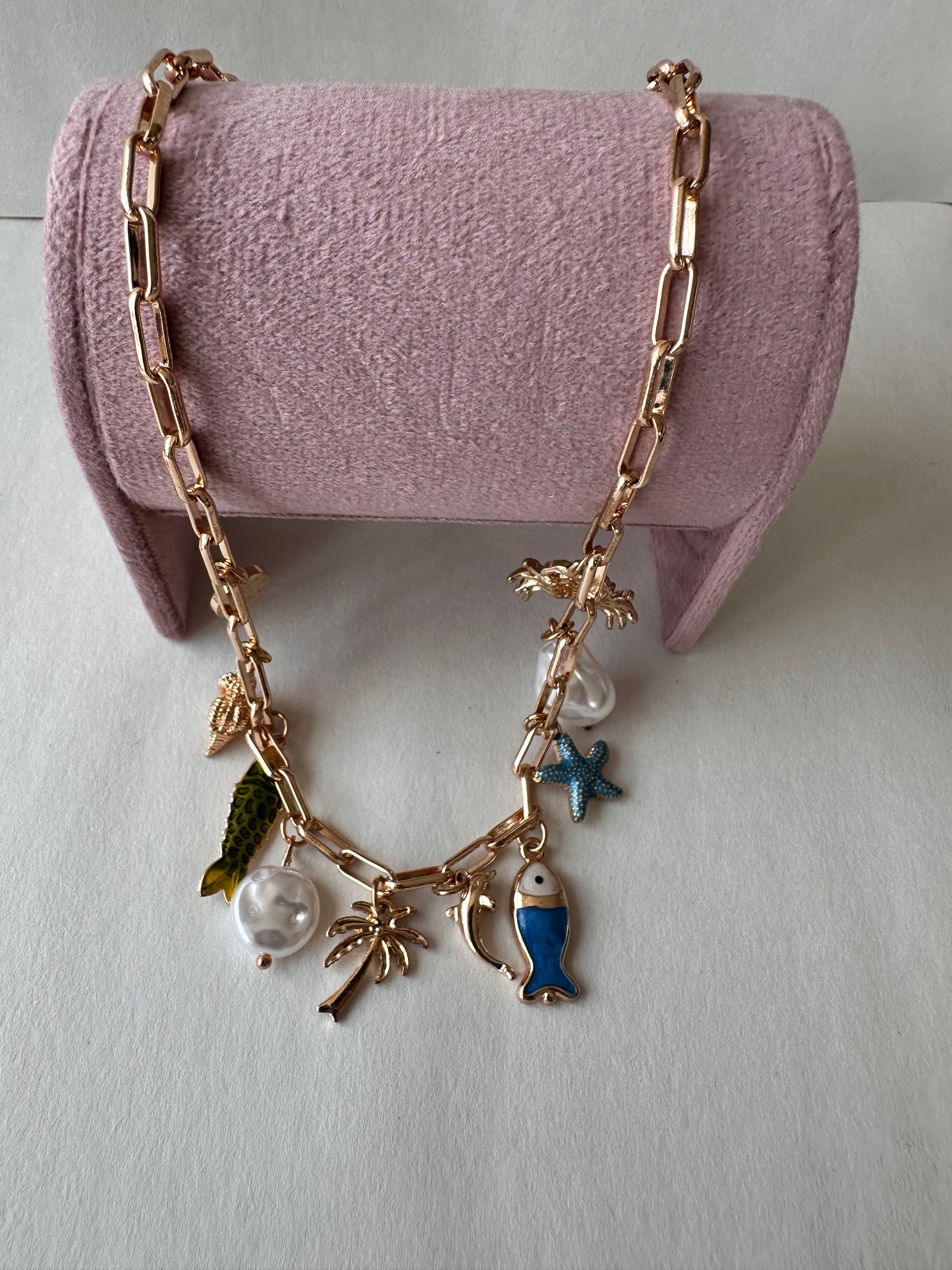 Coastal Sea Life Charm Necklace