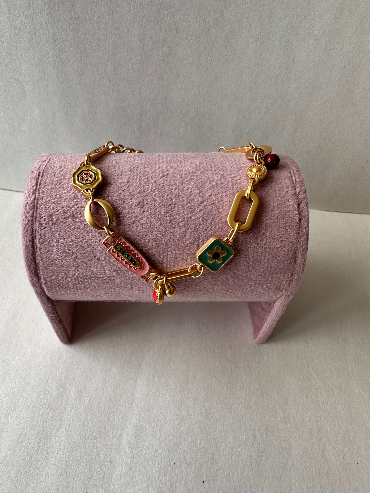 Mulan’s Imperial Blossom Mixed-Link Bracelet