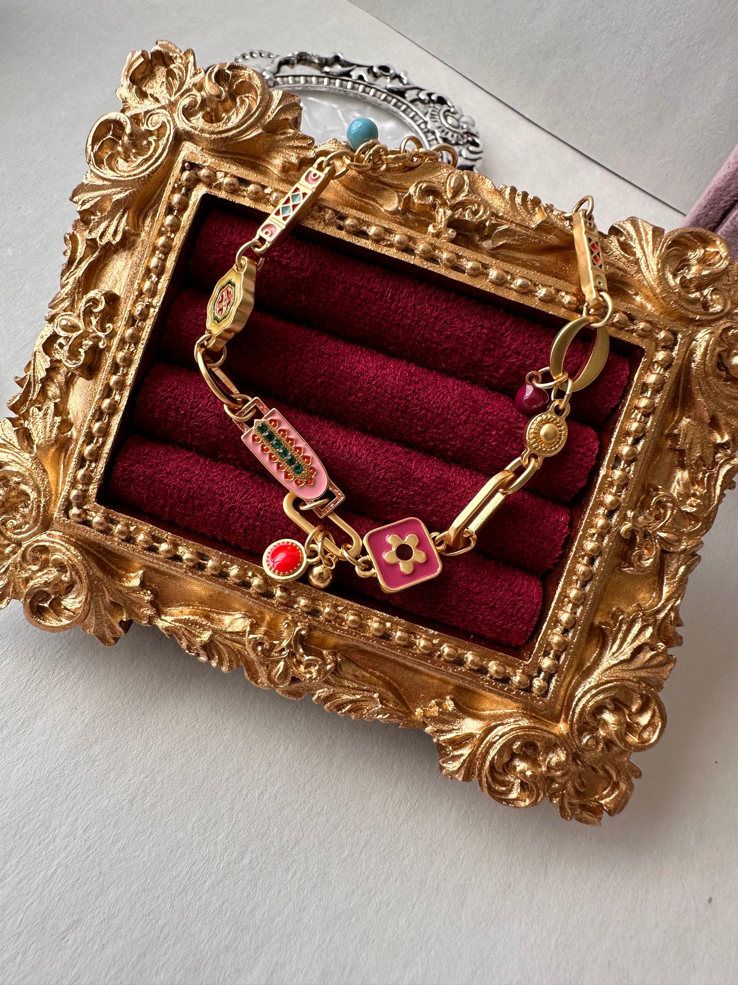 Mulan’s Imperial Blossom Mixed-Link Bracelet