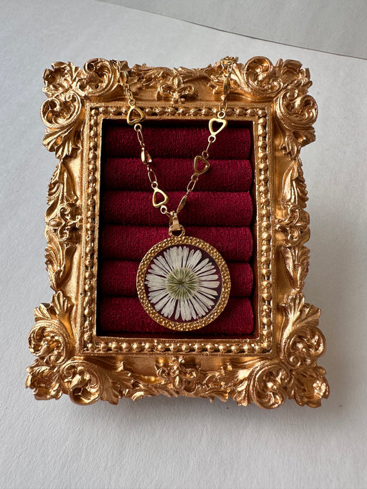 Enchanted Garden Pressed Daisy Necklace