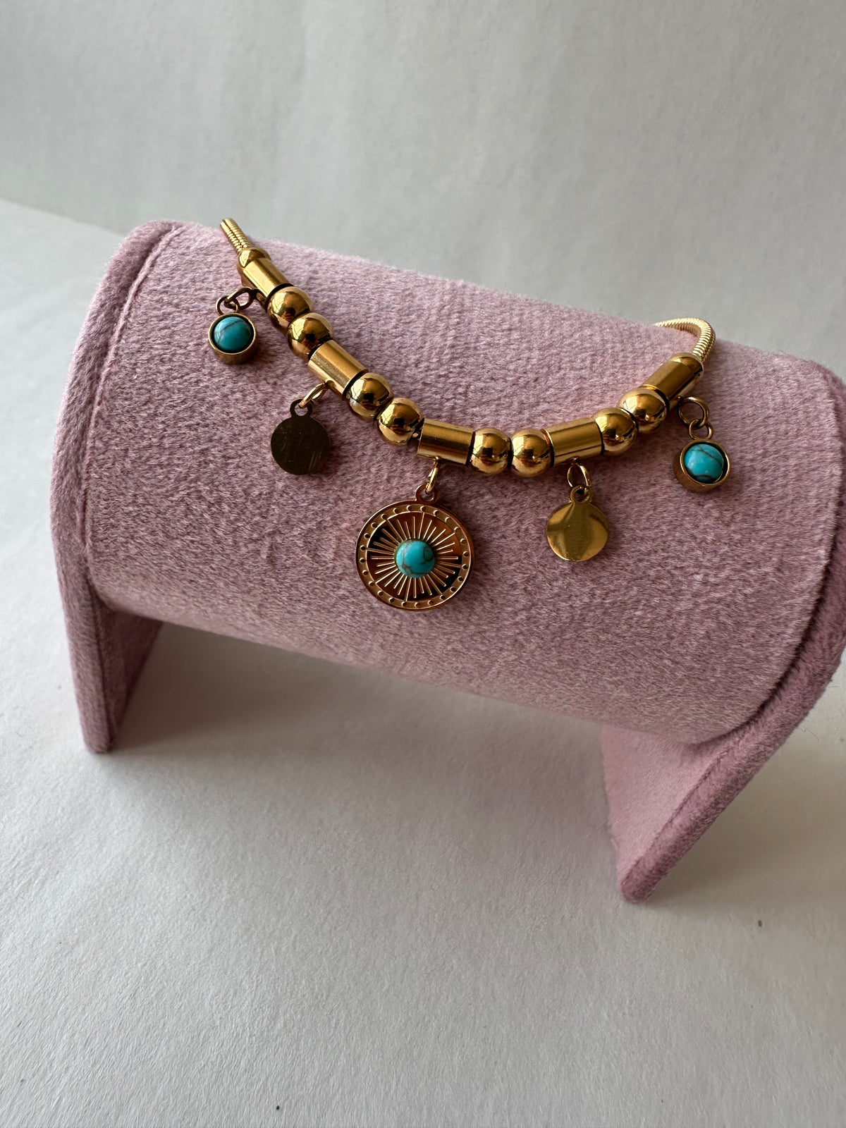 Pocahontas Boho Turquoise Charm Bracelet