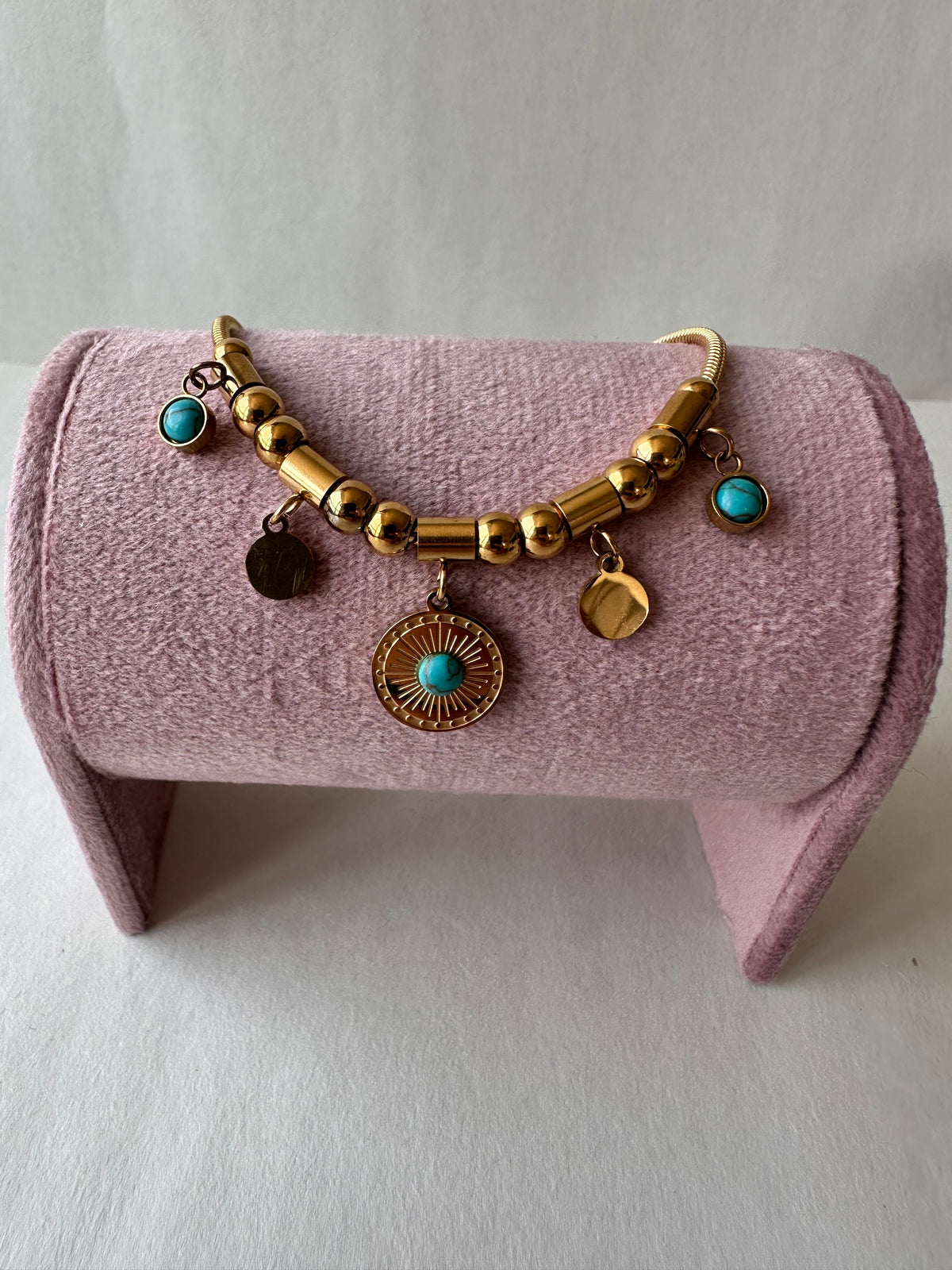 Pocahontas Boho Turquoise Charm Bracelet