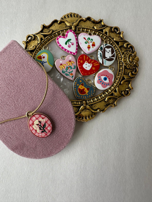Custom Mix-and-Match Whimsical Enamel Charm Bar Necklace