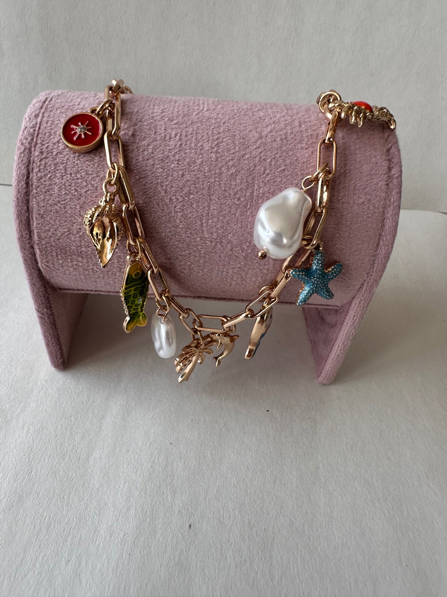 Coastal Sea Life Charm Necklace