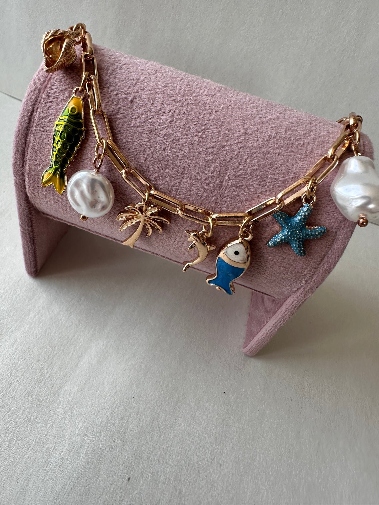 Coastal Sea Life Charm Necklace