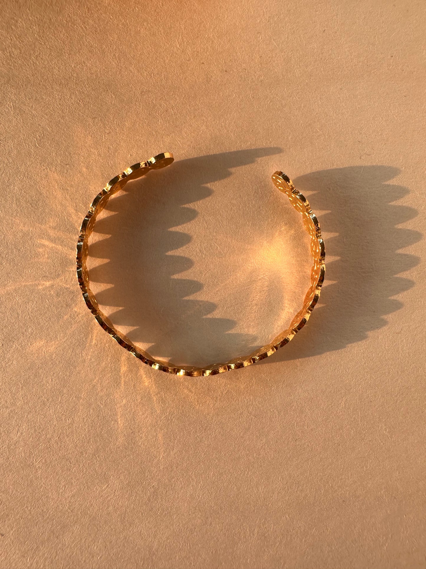 Vintage Floral Filigree Open Cuff Bangle