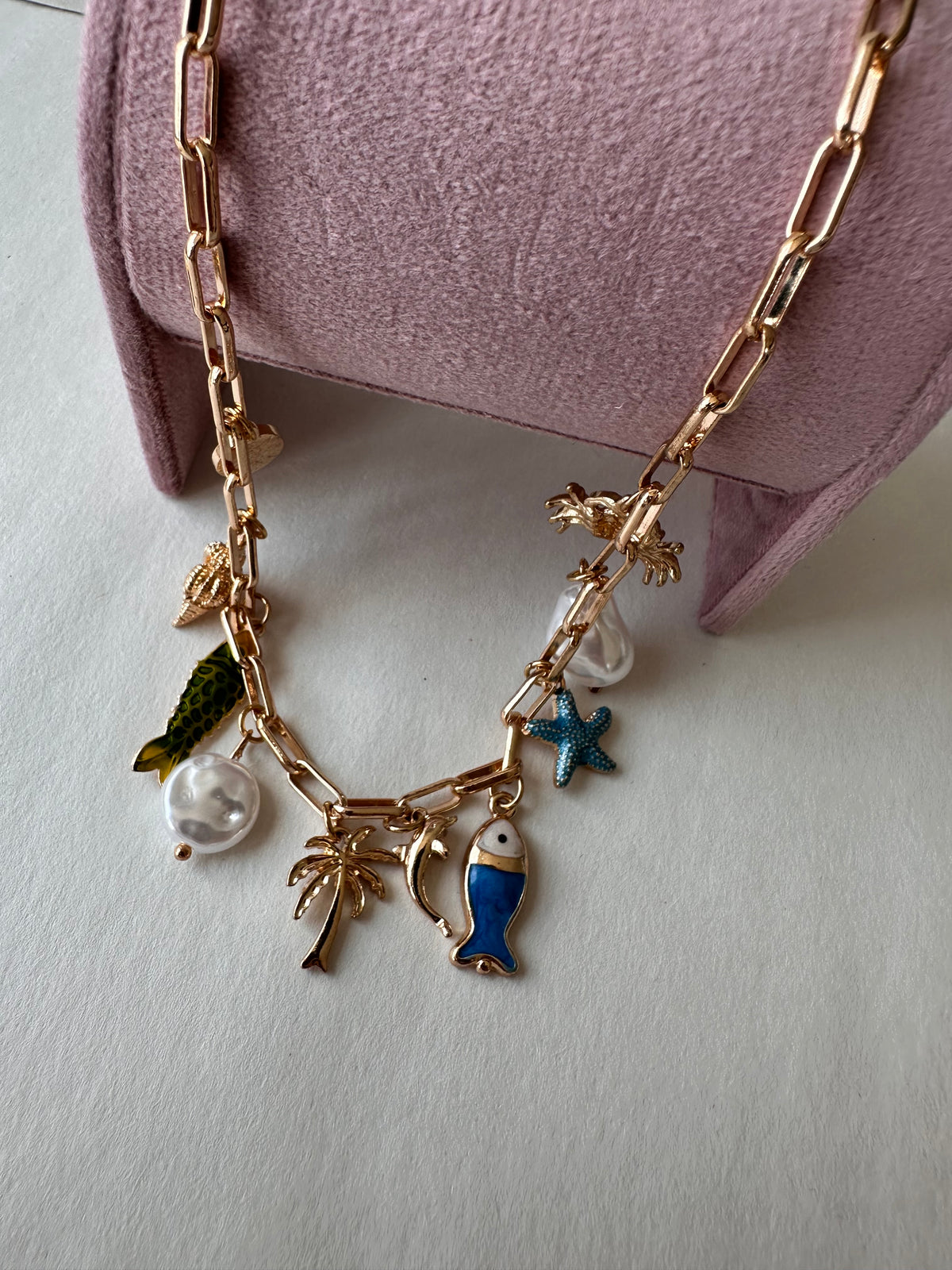 Coastal Sea Life Charm Necklace